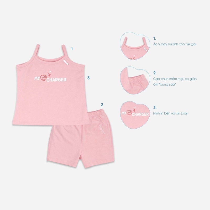Bộ 2 dây quần đùi Bu baby cho bé 6m - 4Y
