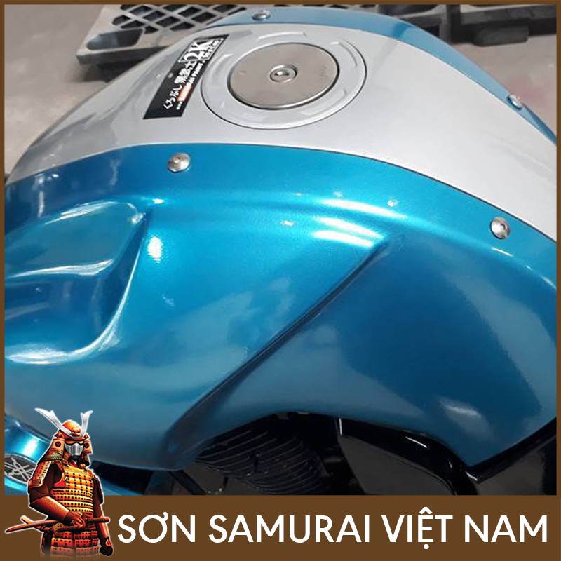 Màu Xanh Ánh Kim Sơn Samurai - Combo Màu Xanh 2511 Sơn Xịt Samurai