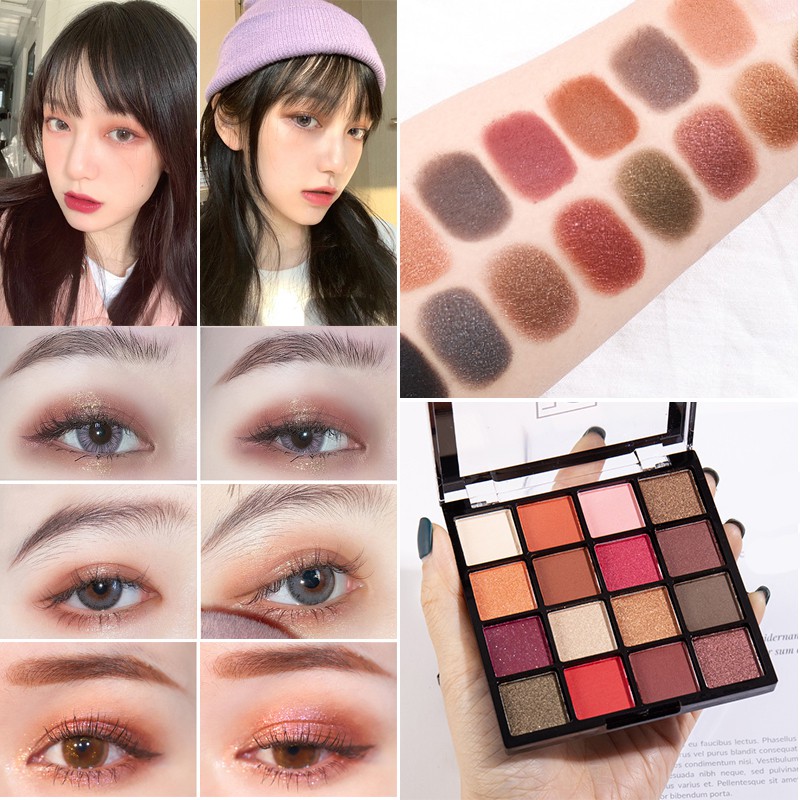 (Hàng Mới Về) Bảng Phấn Mắt 16 Màu Lì Lấp Lánh Trang Điểm Đa Năng | BigBuy360 - bigbuy360.vn