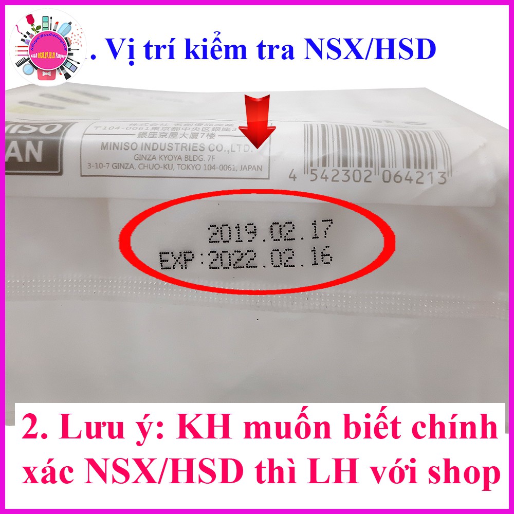 BÔNG TẨY TRANG MINISO NHẬT BẢN GÓI 180 MIẾNG