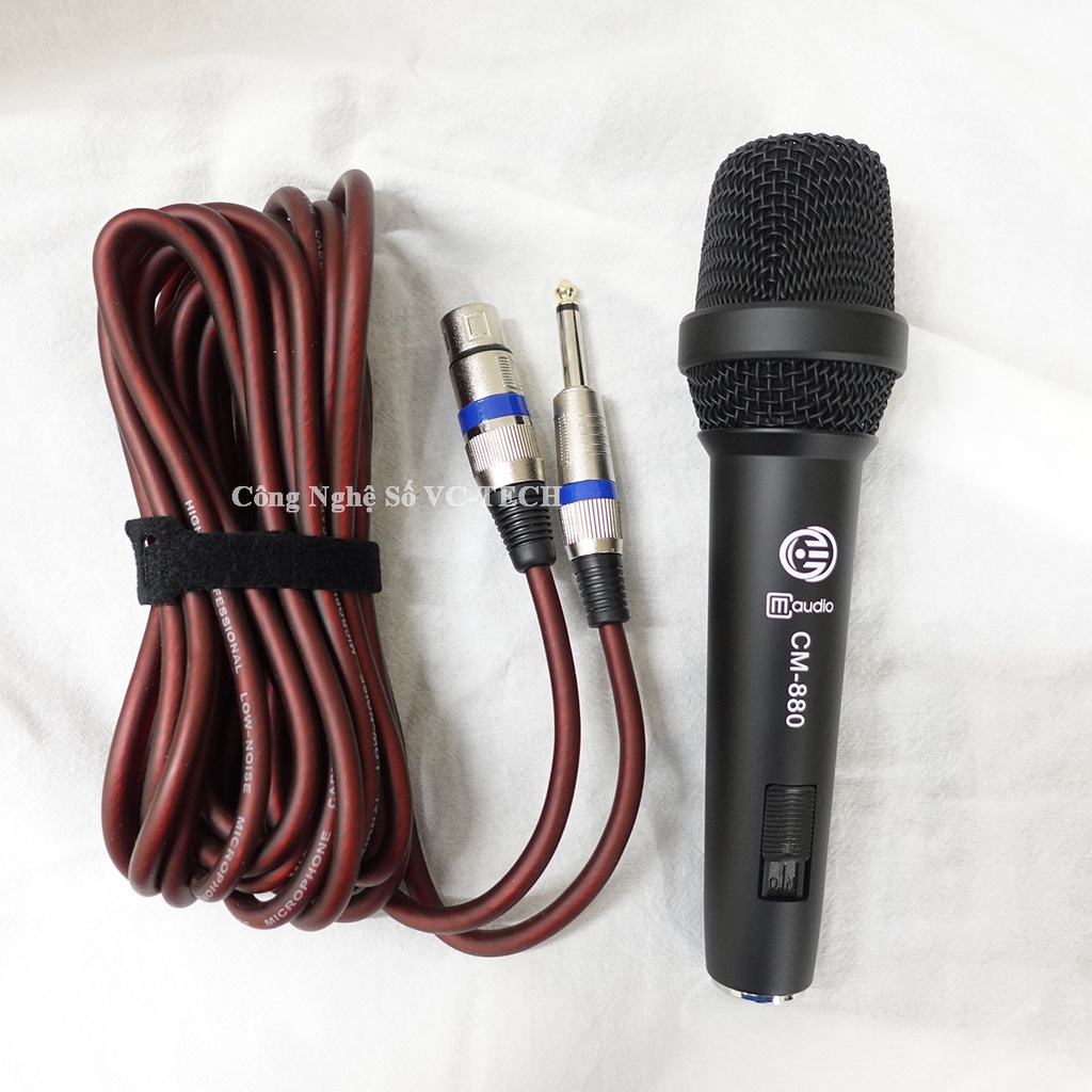 Micro Dây Cao Cấp CMaudio CM-880 - Micro Hát Karaoke Chất Lượng, Thu Mic nhẹ, Âm sáng - Bảo hành 12 tháng