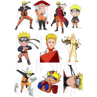 (Có sẵn) Sticker NARUTO/SASUKE/GAARA set A5 (10 HÌNH/ SET)