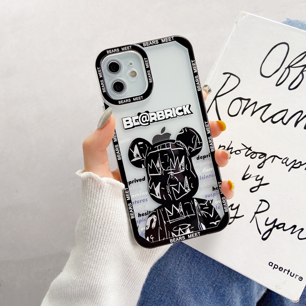 Ốp Điện Thoại Tpu Mềm Chống Sốc In Hình Gấu Bạo Lực Cho iPhone 11 12 13 pro max XS X XR XSMax 7 8 6 6s plus SE 2020