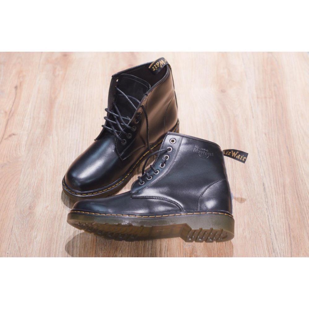 Giày Boot Nam Cổ Lửng Đế Khâu Da Trơn Màu Đen Cực Chất - M354-DEN (T) [Sale]