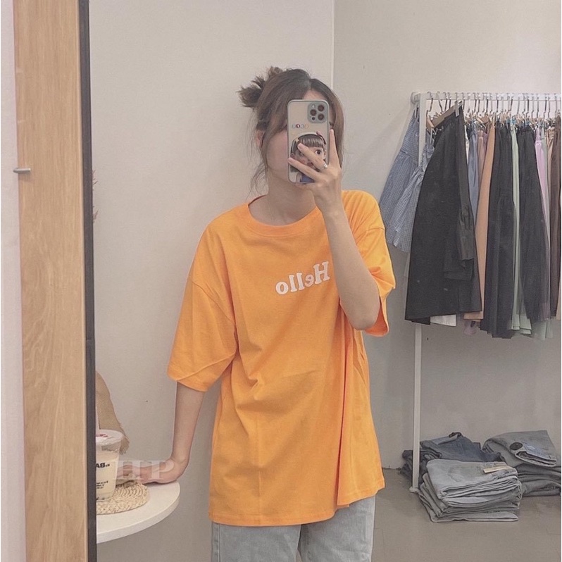 Sét áo Hello + quần bò lửng TH6