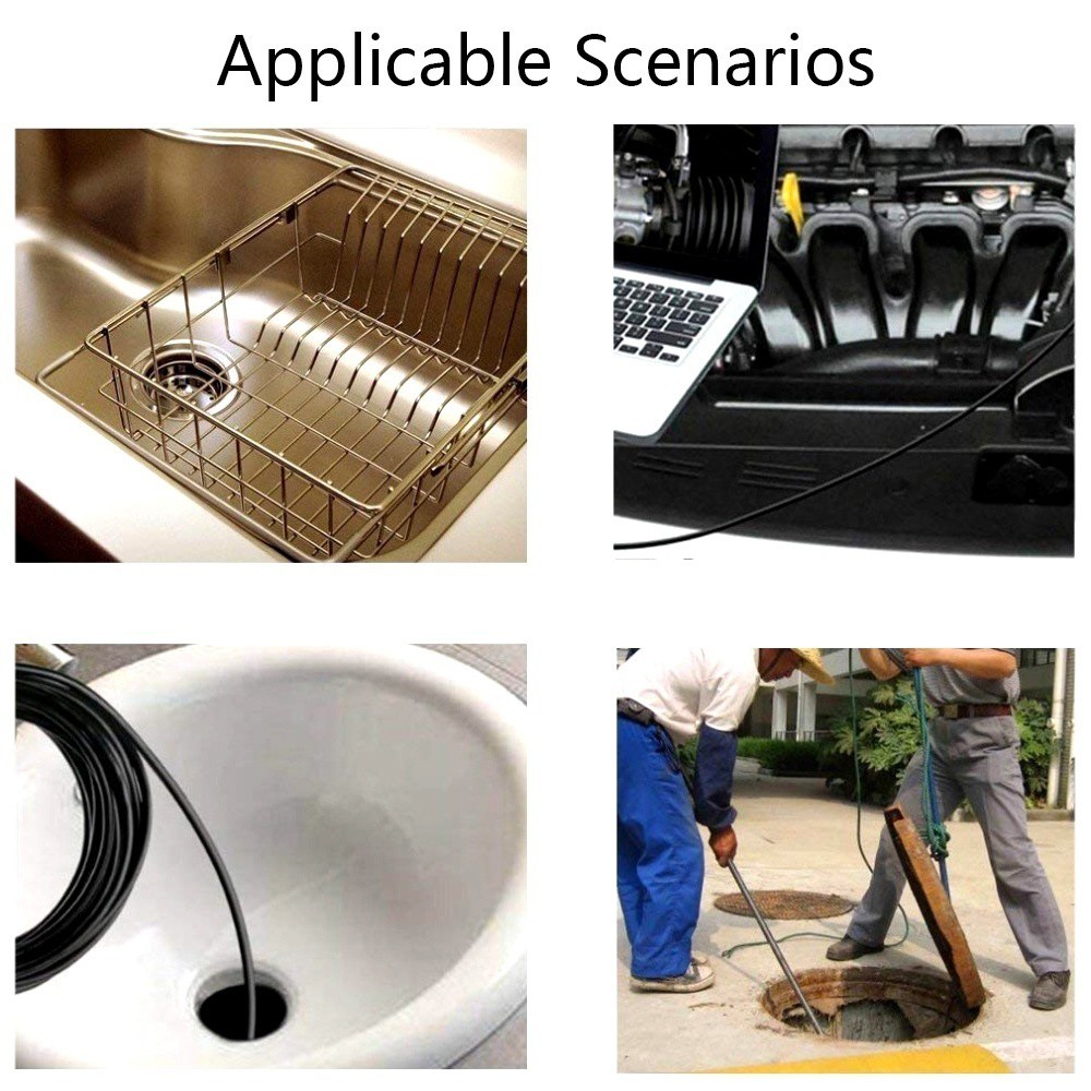 Camera nội soi 3in1 5.5mm/7mm/8mm dài 1m, chống nước IP67 dùng được máy tính / ĐT android