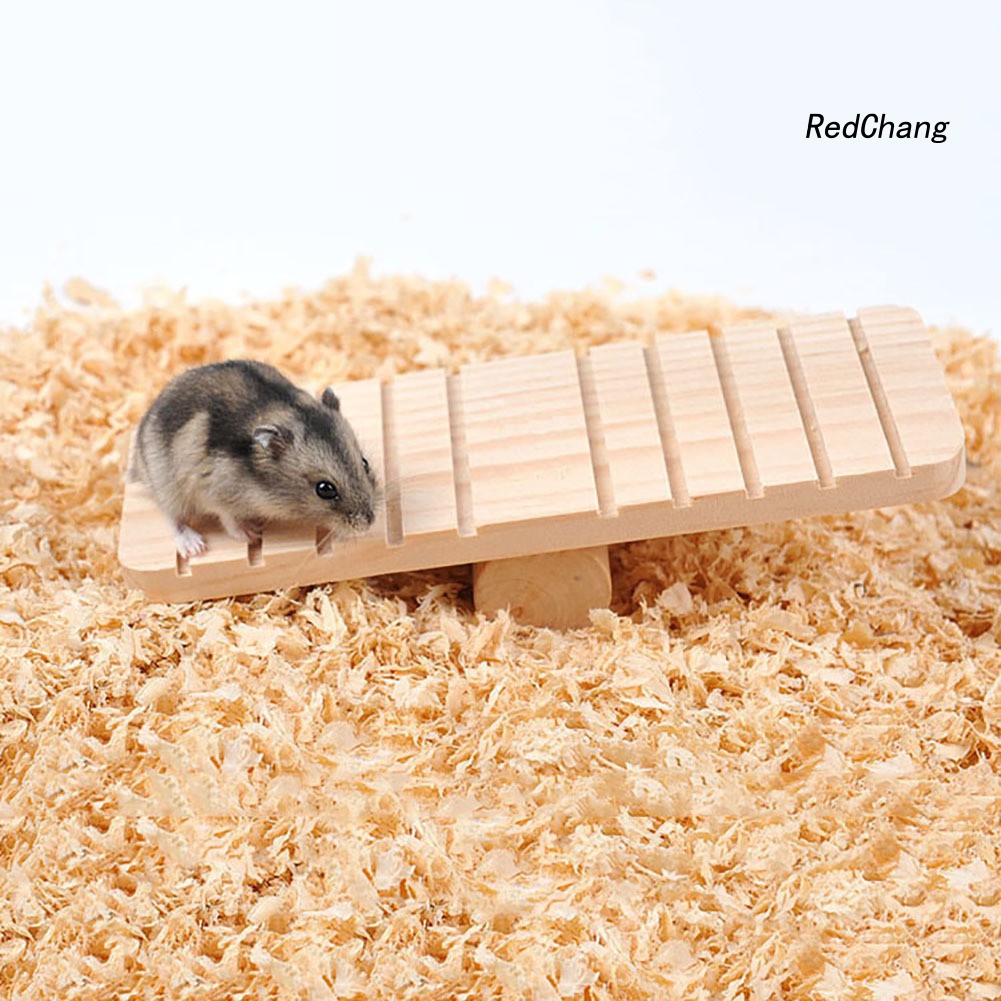 Cầu gỗ bập bênh chống trượt dành cho chuột hamster