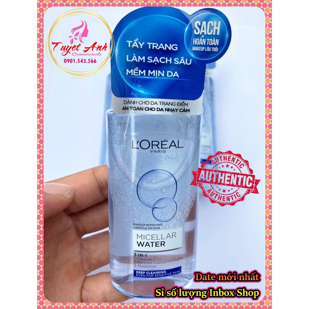 Nước Tẩy Trang L’Oréal Làm Sạch Sâu 3 Trong 1 MICELLAR Water Deep Cleansing 95ml (Chai)