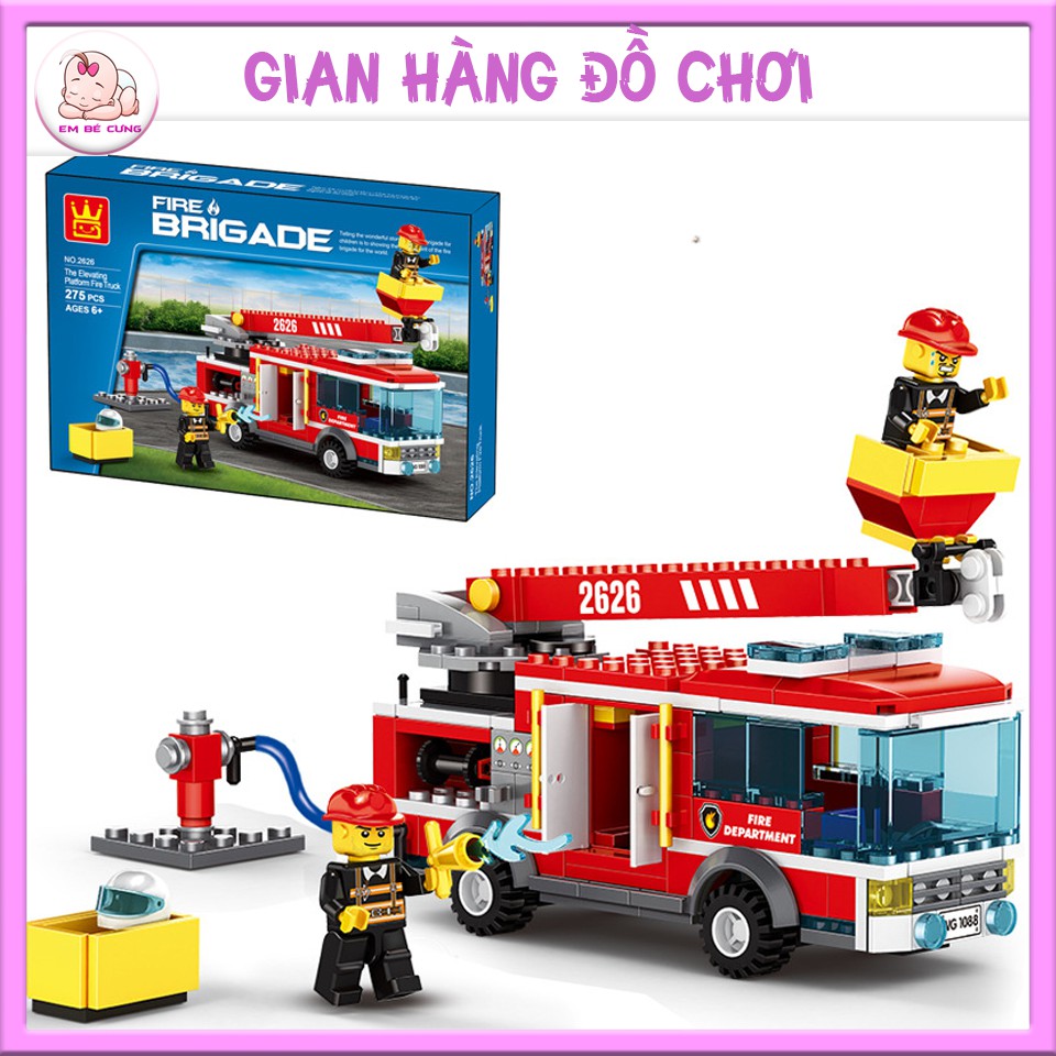 [RẺ VÔ ĐỊCH] Lego xe cứu hỏa giải cứu thế giới Fire Brigade cao cấp SPL7