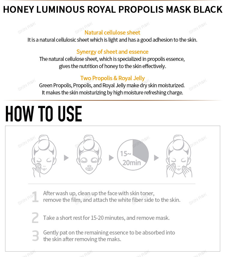 Bộ 10 Mặt Nạ Mật Ong JMSOLUTION Màu Đen Hoàng Gia Chuyên Dụng 30ml