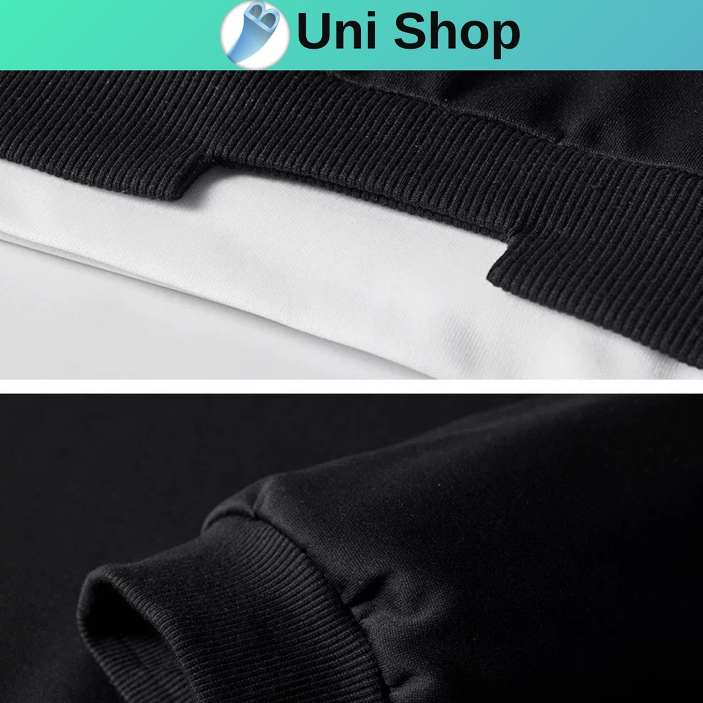 Áo nỉ nam mùa thu đông, dài tay,cổ tròn,lót nỉ áo đẹp thời trang _ B Uni shop | BigBuy360 - bigbuy360.vn