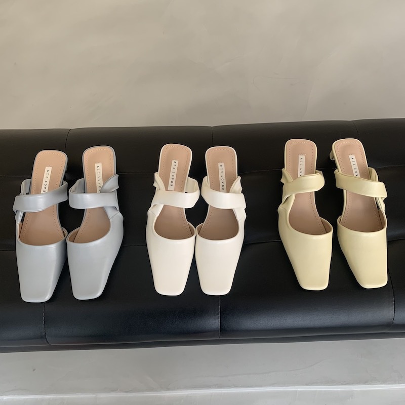 IELGY Dép Mũi Vuông Thời Trang Cho Nữ