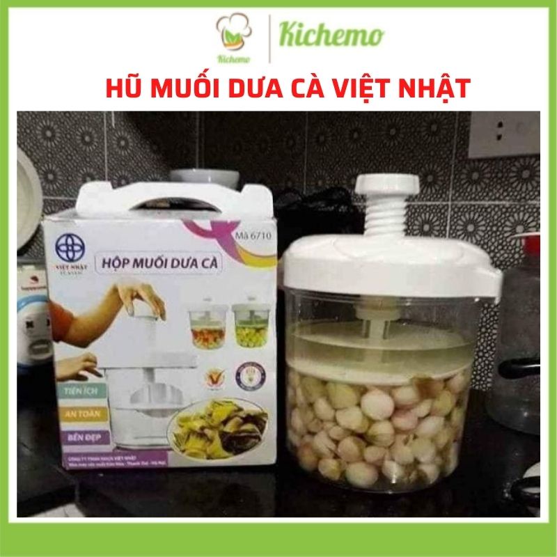 Hũ muối dưa cà thông minh Việt Nhật Hộp nén dưa cà tiện lợi loại to