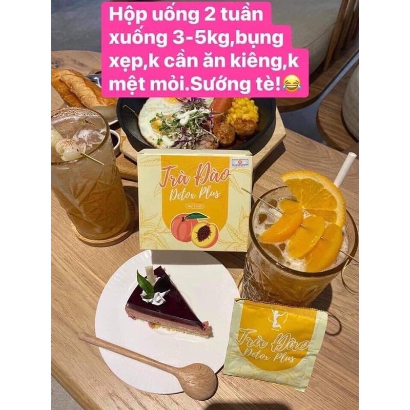 1 HỘP 15 gói TRÀ ĐÀO DETOX PLUS SIÊU GIẢM CÂN AN TOÀN CHÍNH HÃNGE