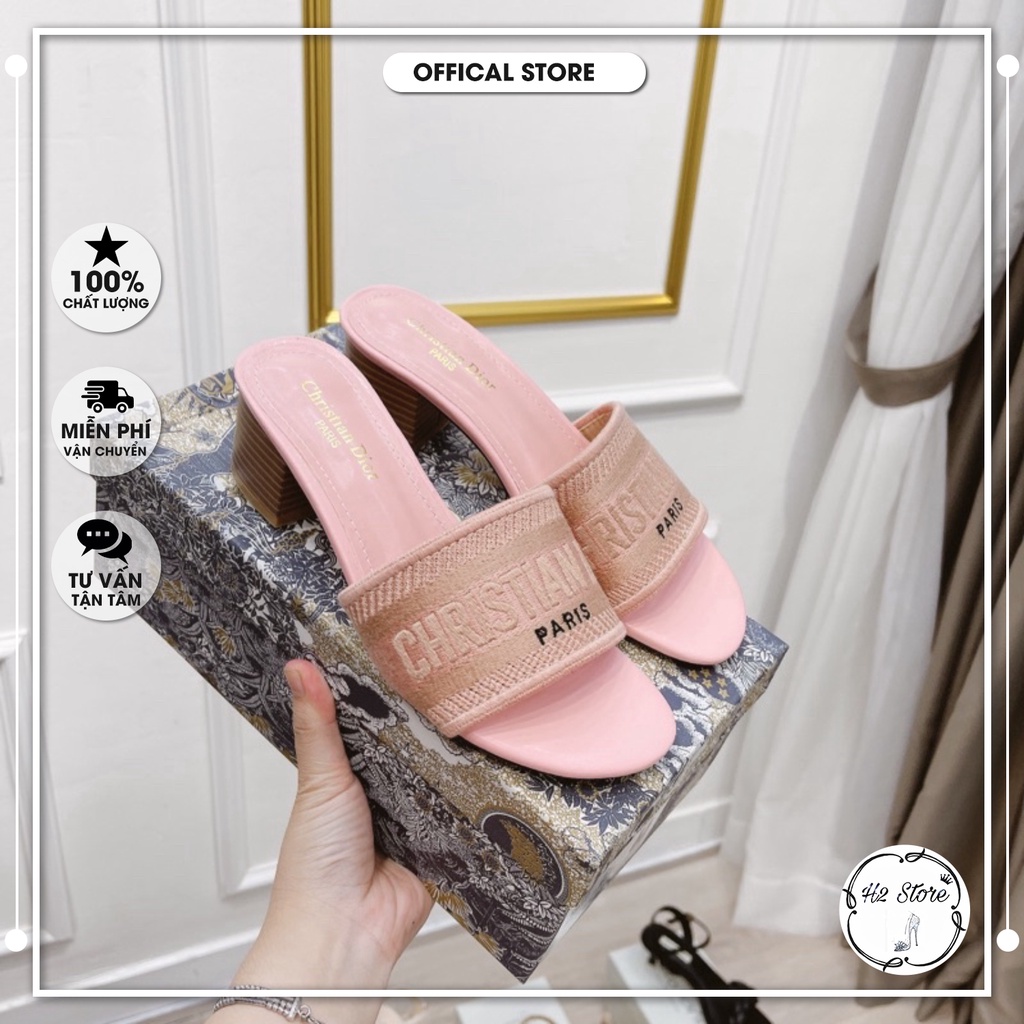 👠👟 Guốc jadior quai ngang gót vuông fullbox ⚡