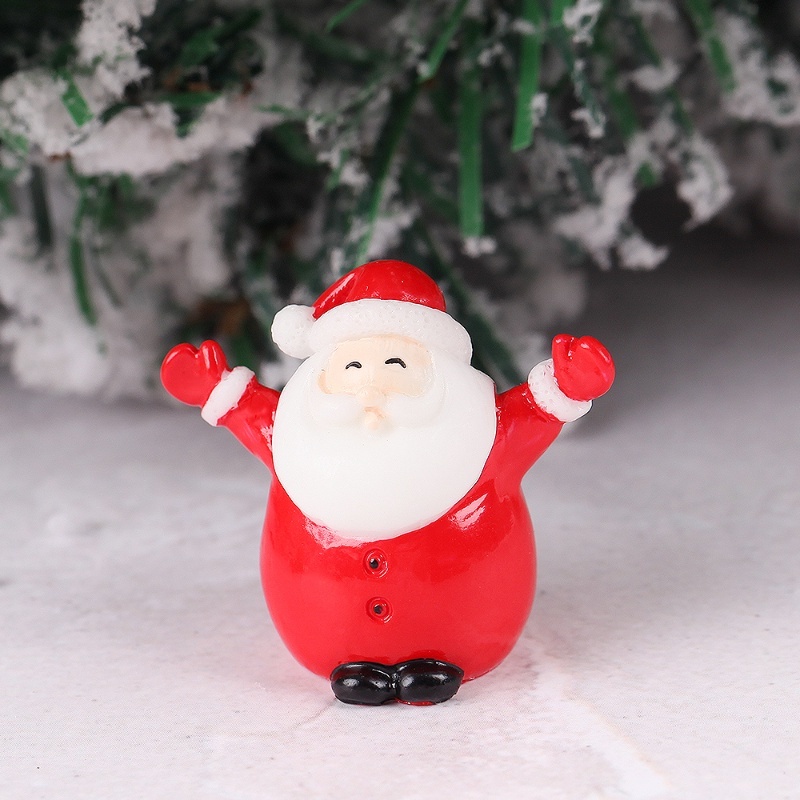 Phụ Kiện Trang Trí Giáng Sinh Hình Ông Già Noel / Tuần Lộc Bằng Nhựa Resin Dễ Thương DIY