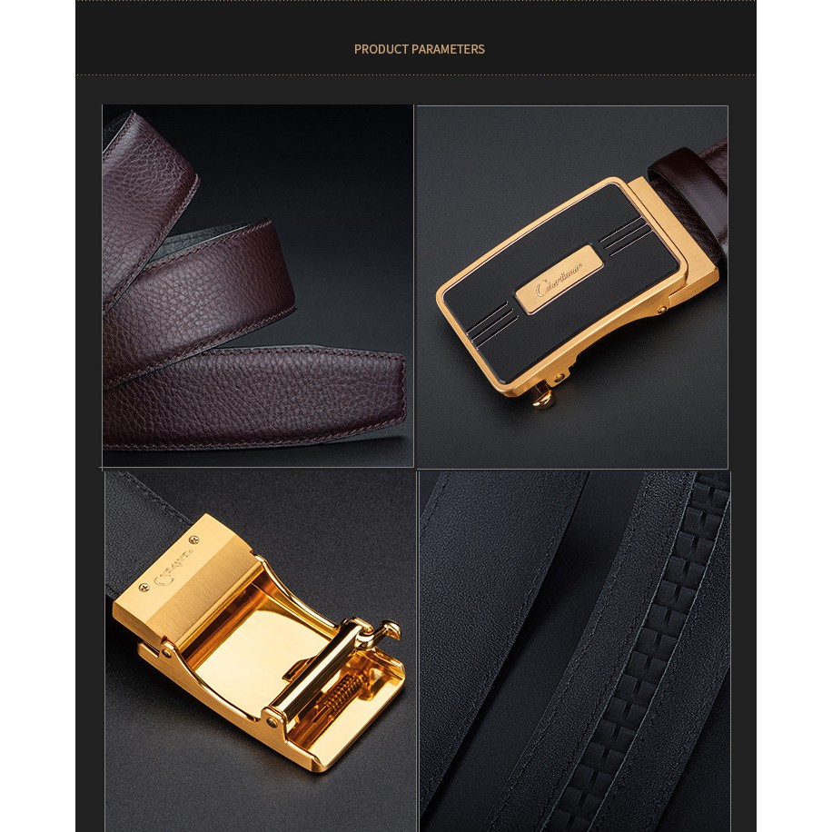 HÀNG HIỆU/Thắt Lưng Da Nam Khóa Tự Động Cao Cấp Dây Nịt Nam Da Bò 100% Chính Hãng Ciartuar Mầu Vàng Bạc Nam Tính... | BigBuy360 - bigbuy360.vn