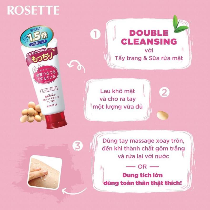 Hàng Nhật- Gel Tẩy Tế Bào Chết Rosette Gommage Japan 120g Chính Hãng