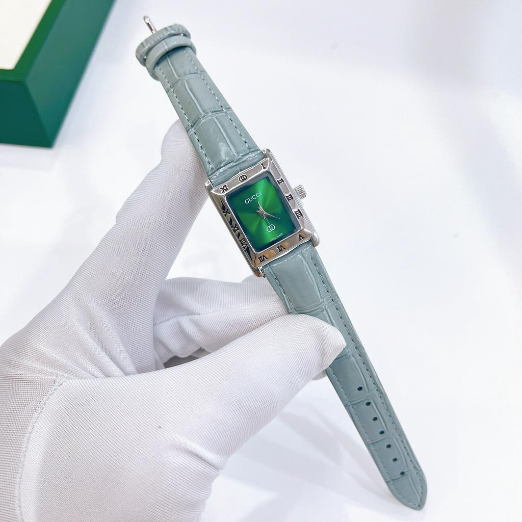 Đồng hồ nữ dây da Gucci cao cấp, size mặt 22mm, mặt vuông, máy  Quartz nhật, chống nước, sang trọng dành cho nữ