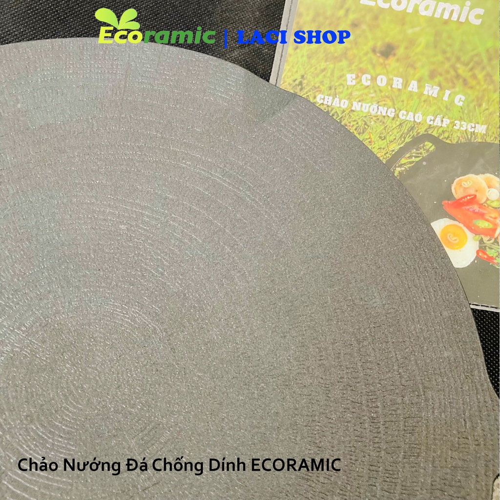 Chảo nướng đá chống dính EGP-33G Ecoramic Hàn Quốc Kích Thước 33Cm