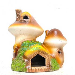 GỐM SỨ TRANG TRÍ TIỂU CẢNH HÒN NON BỘ - TƯỢNG LÂU ĐÀI NẤM