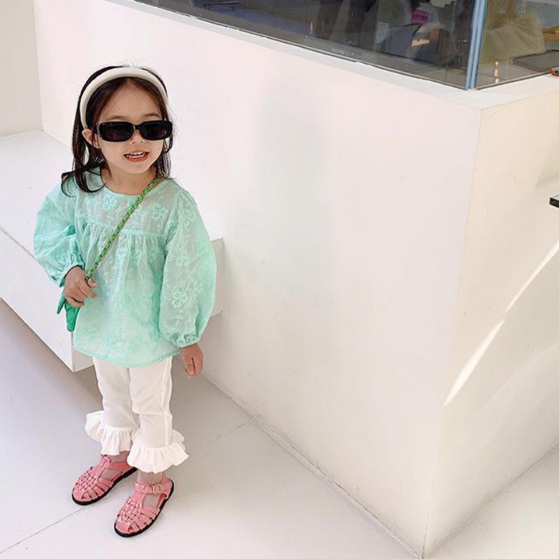 Quần Dài Ống Loe Phong Cách Hàn Quốc Cho Bé Gái