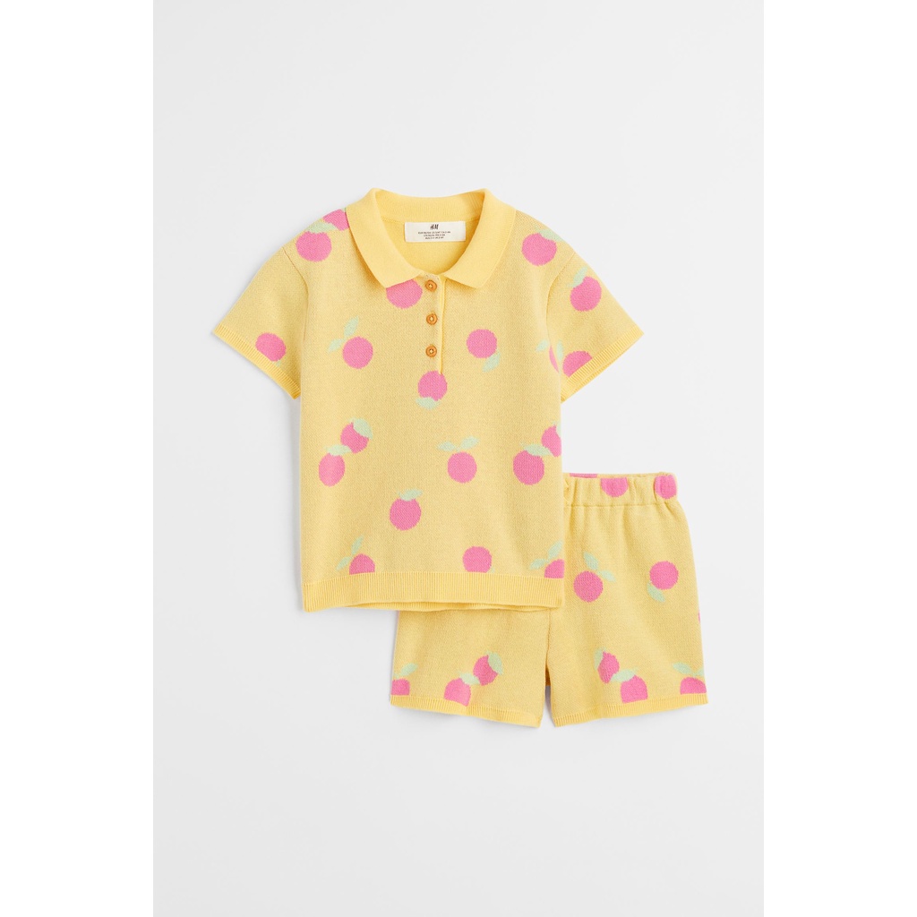 Set bộ len mongtoghi cộc H&M Auth cho bé gái