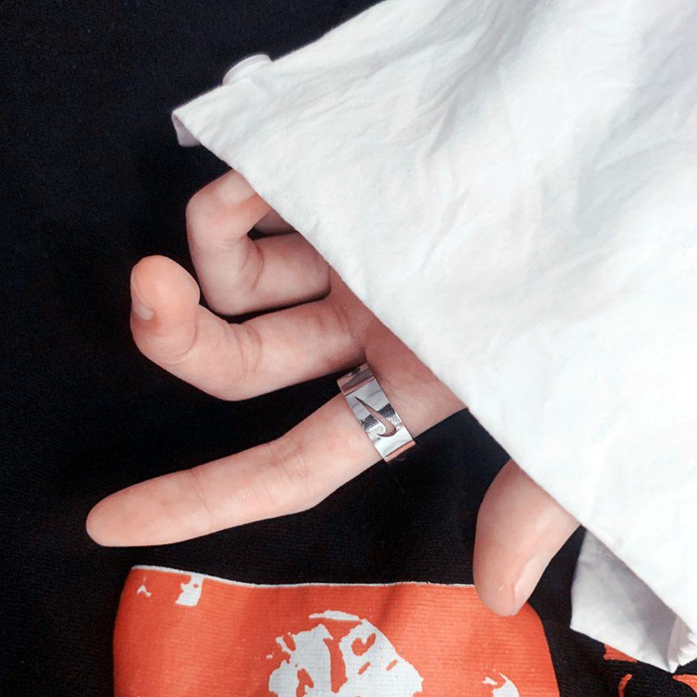 MXGOODS Nhẫn Thép Không Gỉ Có Thể Điều Chỉnh Kích Cỡ Thời Trang Hàn Quốc Dành Cho Cặp Đôi