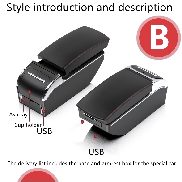 Hộp Tỳ Tay Xe Hơi HONDA BRV BRIO RS Có Thể Điều Chỉnh Trung Tâm Điều Chỉnh Trung Tâm Hộp Đựng Đồ Dùng