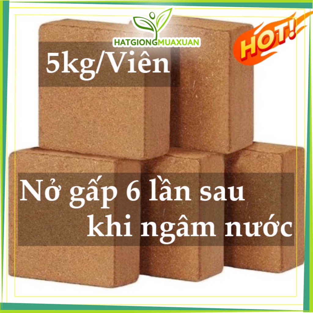 Giá thể mùn dừa nén viên chuyên trồng rau mầm - 5kg
