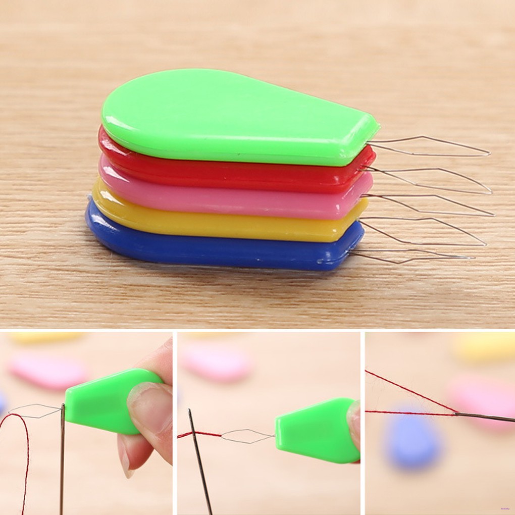 Dụng cụ xỏ chỉ đa công dụng màu sắc ngẫu nhiên tiện lợi