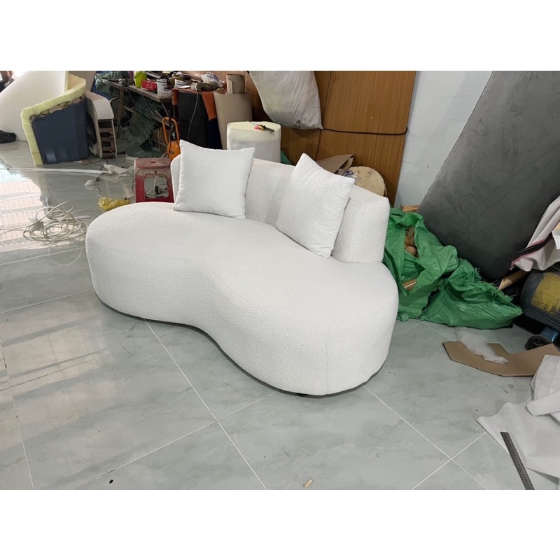 Sofa decor 1.6m vải lông cừu sang đẹp xịn