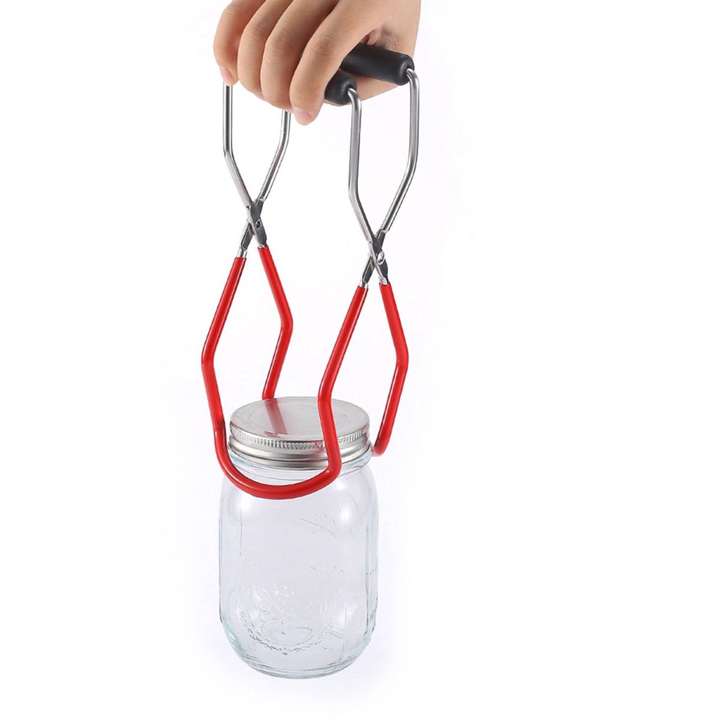 Dụng cụ gắp nắp chai lọ bằng thép không gỉ chống trượt tay cầm cao su tiện dụng