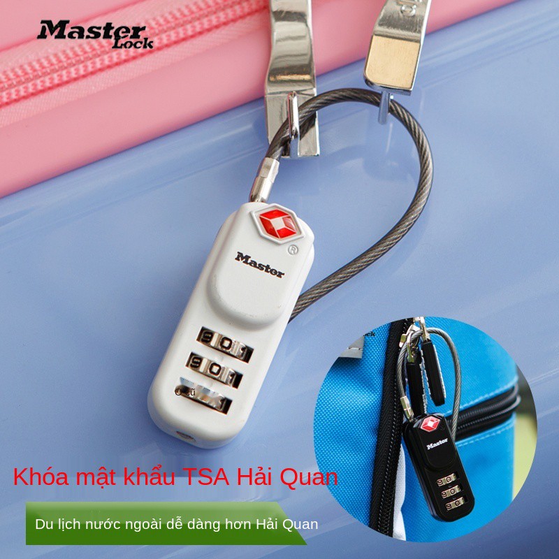 Khóa kết hợp Master của Mỹ Khóa hải quan TSA khóa hành lý lên máy bay ổ khóa mini lock khóa ba lô