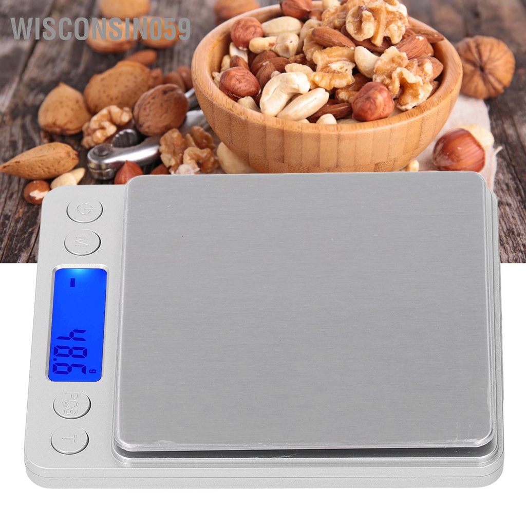 Wisconsin059 Cân thực phẩm 3kg Dung tích 0 1g Độ chính xác Màn hình kỹ thuật số Công cụ đo lường cho Bếp trà