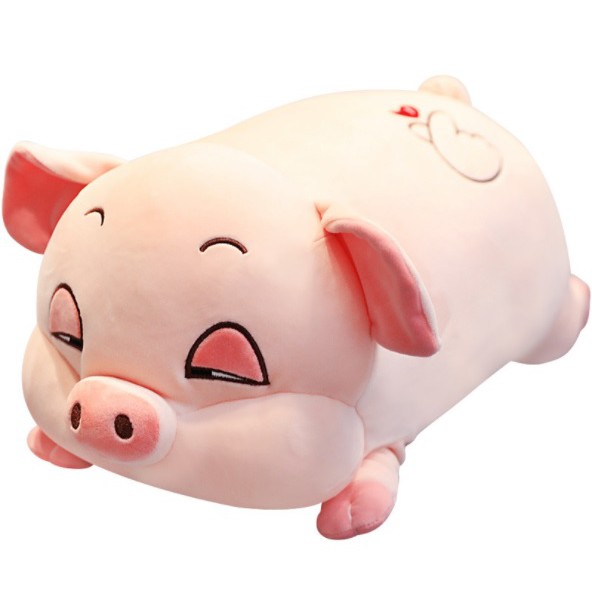 (Tặng 1 móc dán 3D) Gấu bông gối ôm Heo xinh, Chuột xinh 50cm, Doremon siêu đáng yêu có khóa kéo đựng đồ cho bé yêu