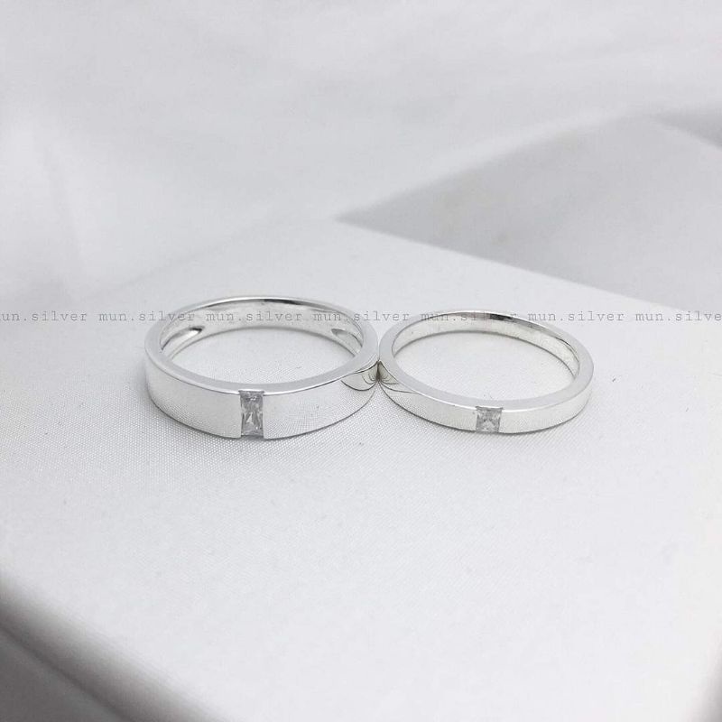 nhẫn đôi đá gate thiết kế 3d cực đẹp- miễn phí khắc chữ