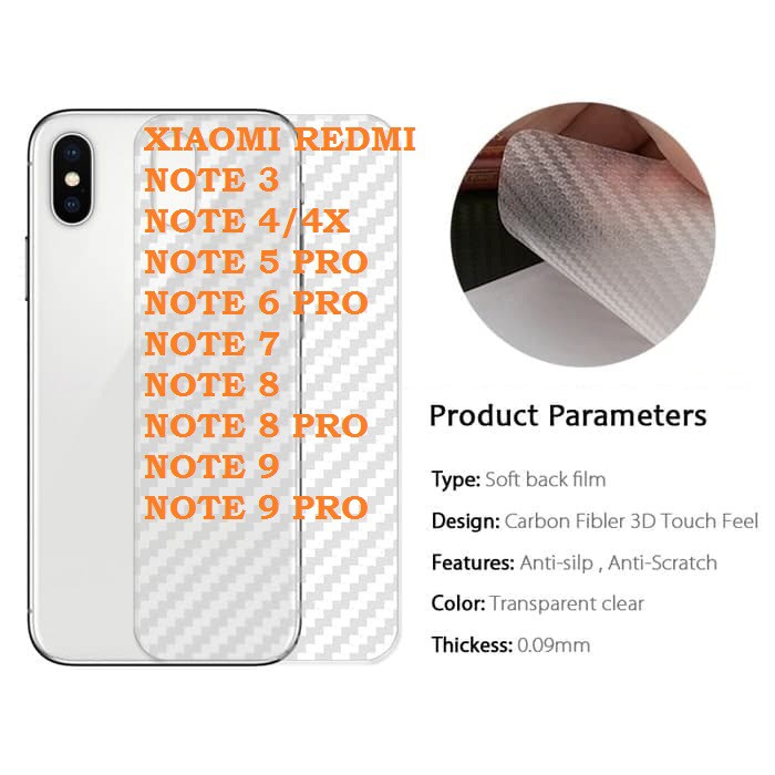 Ốp Điện Thoại Da Phối Sợi Carbon Chống Trầy Xước Cho Xiaomi REDMI NOTE 3 4 4X 5 6 7 8 9 10S PRO