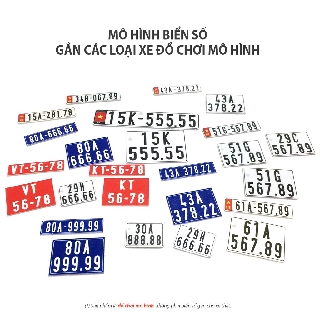 Biển số lắp cho các loại xe RC - biển làm sẵn
