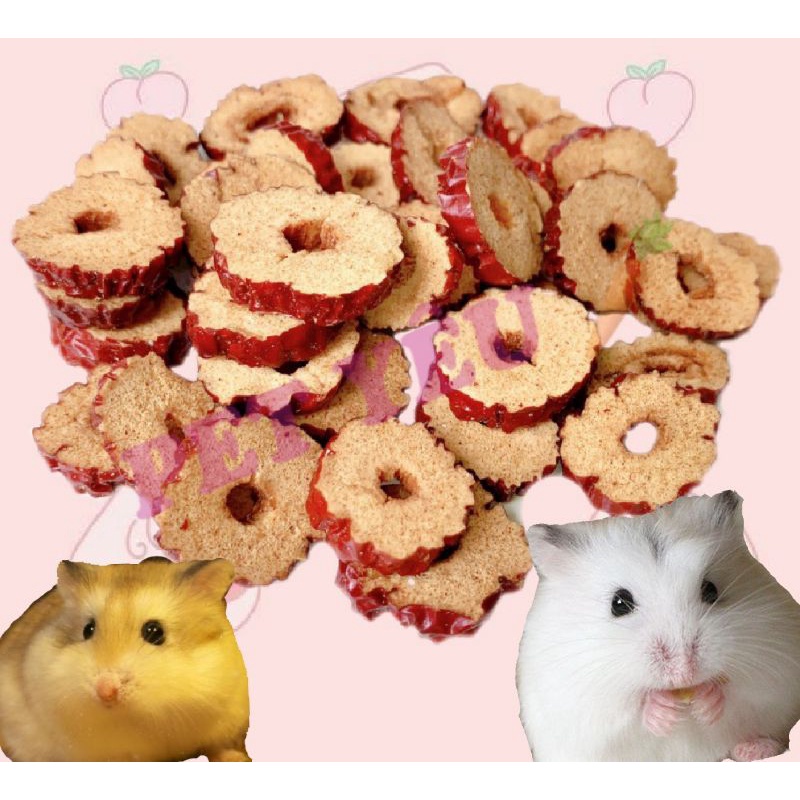 Táo cắt lát sấy khô thức ăn hamster, sóc bắc mỹ, sóc đất chuột lang (100gr)