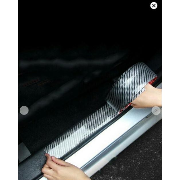 Nẹp bước chân carbon chống trây xước cho xế yêu bản rộng 3cm-5cm-7cm phù hợp xe ô tô Sub suv LhGaratuson 0981599875