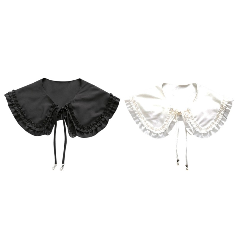 Cổ áo giả thiết kế hình nơ phối ren phong cách Lolita Vintage
