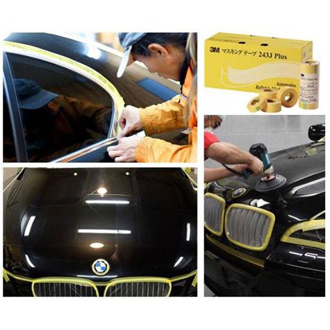 Băng keo giấy 1 mặt 3M 243 J Plus masking tape  che sơn cao cấp