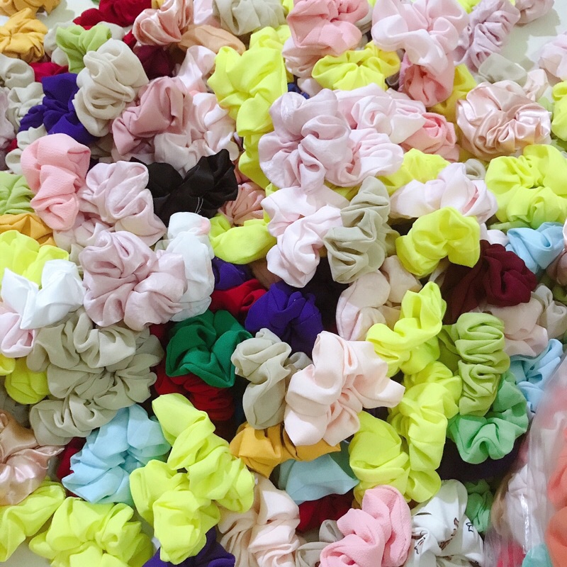 Combo 200 Cột tóc vải  nhiều màu, nhiều hình - Scrunchies