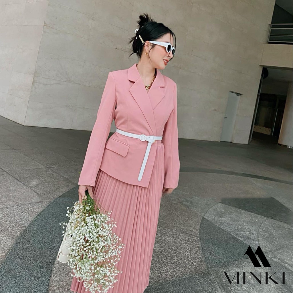 ĐẦM VEST HỒNG ĐEN NUDE DẬP LI - CHẤT LIỆU CAO CẤP - MÀU HỒNG / NUDE / ĐEN | BigBuy360 - bigbuy360.vn