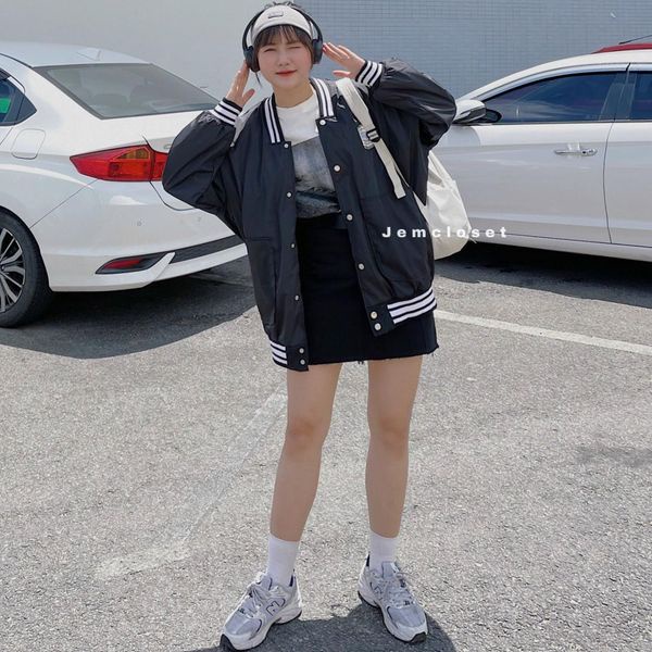 Áo Khoác Bomber DANGBO JEM CLOSET In Quả Cầu Phản Quang Phong Cách Cá Tính 10055