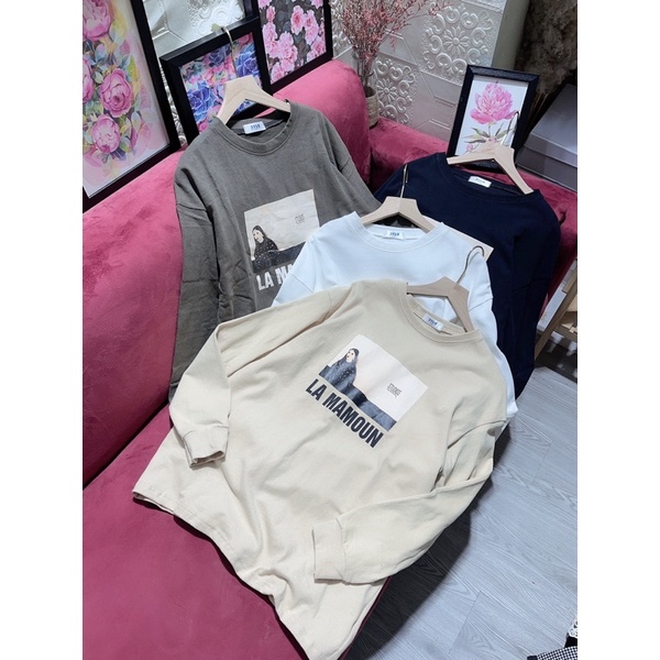 Áo thun 3158 tay bo in hình dáng giấu quần