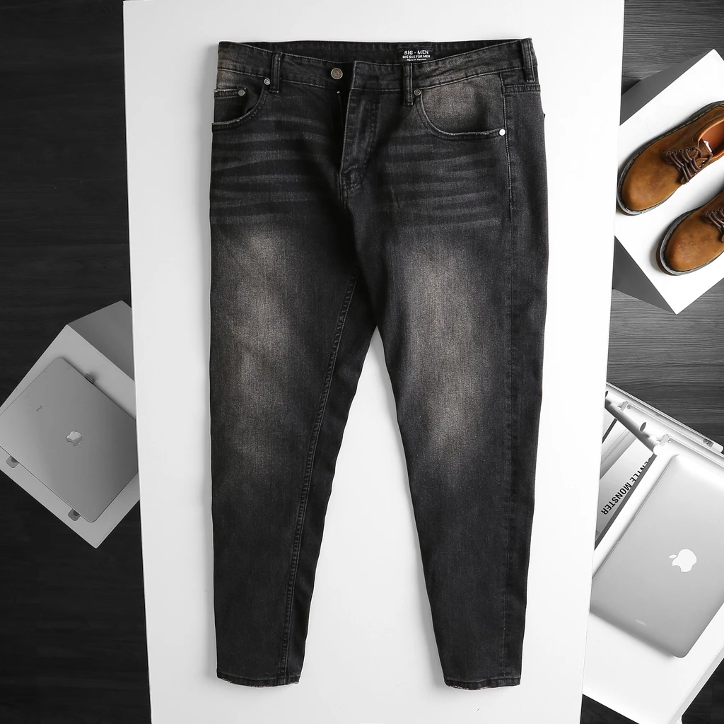 [bigsize 80 - 130kg] quần jean nam big size thời trang màu đen bạc mã 04 & 128