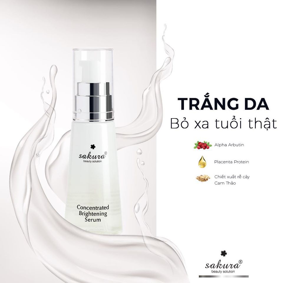 Serum dưỡng da trắng sáng, ngăn ngừa sạm nám Sakura Concentrated Brightening Serum