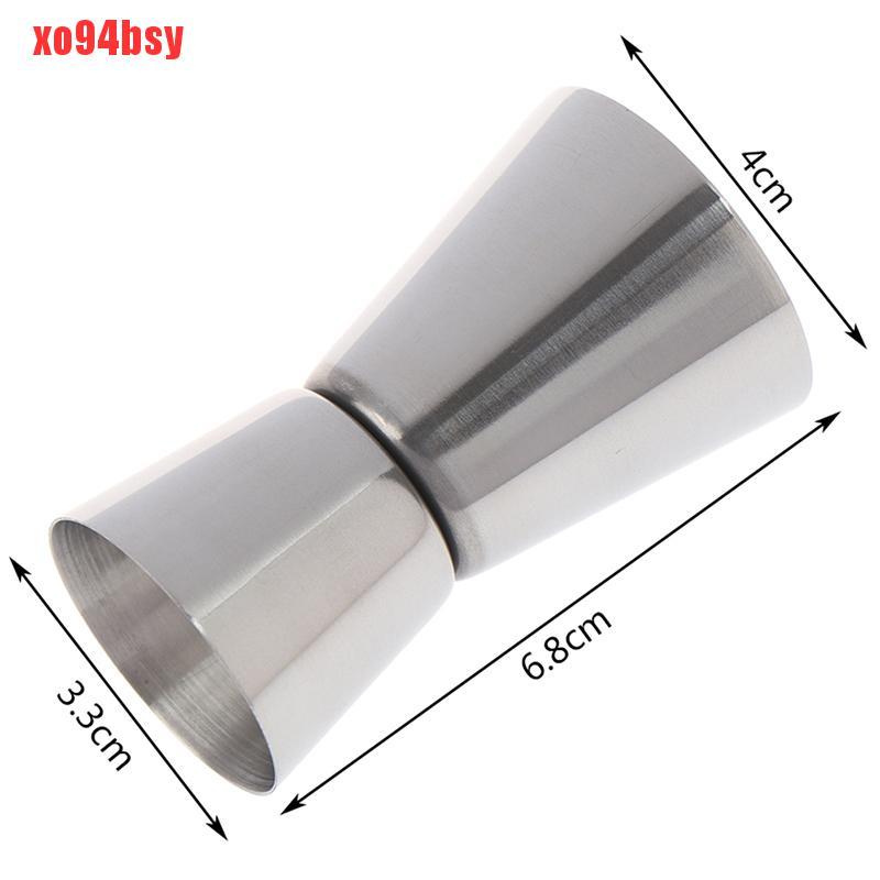 [xo94bsy]15/30 Ml Stainless Steel Cocktail Shaker Cup Bar Dual Shot Drink Spirit Measure